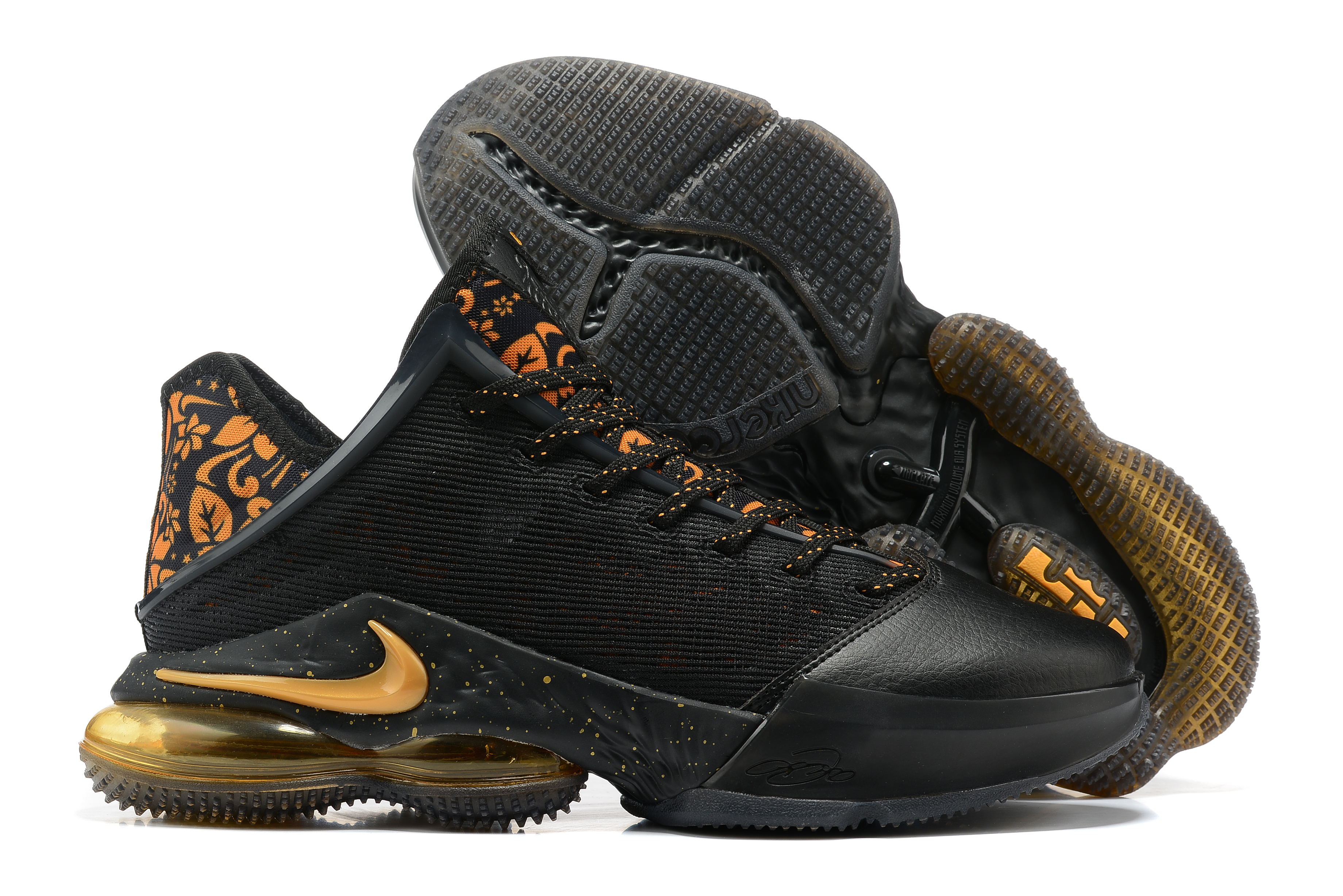 Nike LeBron 19 Low Black Gold Shoes